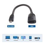 Cable Matters 2-Pack 8K Micro HDMI® to HDMI® Adapter 