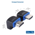 Cable Matters Combo Pack 90 Degree and 270 Degree Angled M/F 8K HDMI Adapters