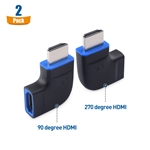 Cable Matters Combo Pack 90 Degree and 270 Degree Flat M/F 8K HDMI Adapters