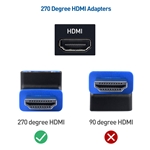 Cable Matters 2-Pack 270 Degree Angled M/F 8K HDMI Adapters