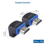 Cable Matters 2-Pack 270 Degree Angled M/F 8K HDMI Adapters