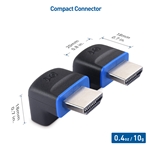 Cable Matters 2-Pack 90 Degree Angled M/F 8K HDMI Adapters