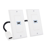 Cable Matters 2-Pack 1-Port 8K HDMI Wall Plate in White
