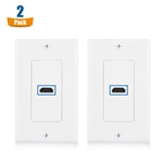 Cable Matters 2-Pack 1-Port 8K HDMI Wall Plate in White