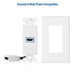 Cable Matters 2-Pack 1-Port 8K HDMI Wall Plate in White