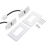 Cable Matters 2-Pack 1-Port 8K HDMI Wall Plate in White