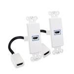 Cable Matters 2-Pack 1-Port 8K HDMI Wall Plate in White