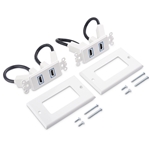 Cable Matters 2-Pack 2-Port 8K HDMI Wall Plate in White