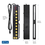 Cable Matters 10-Outlet Surge Protector Power Strip with USB Charging and LED Worklight