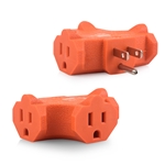 Cable Matters 3-Pack,T-Shaped 3-Outlet Grounded Wall Tap