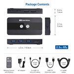 Cable Matters USB 3.0 KVM Switch for 2 Computers with HDMI and 3 x USB 3.0 Ports