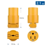 Cable Matters 3-Pack 15A 125V 3-Prong Replacement Connector (NEMA 5-15R)