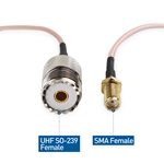 Cable Matters 2-Pack SMA Female to UHF SO-239 Male Coaxial RF Cable