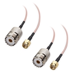 Cable Matters 2-Pack SMA Male to UHF SO-239 Female Coaxial RF Cable