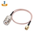 Cable Matters 2-Pack SMA Male to UHF SO-239 Female Coaxial RF Cable