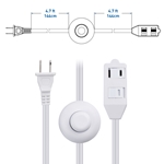 Cable Matters 3-Outlet Flat Indoor Extension Cord with Foot Switch