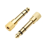 Cable Matters 2-Pack 6.3mm (1/4 inch) to 3.5 mm Male to Female Stereo Adapter