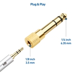 Cable Matters 2-Pack 6.3mm (1/4 inch) to 3.5 mm Male to Female Stereo Adapter