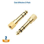 Cable Matters 2-Pack 6.3mm (1/4 inch) to 3.5 mm Male to Female Stereo Adapter