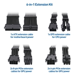 Cable Matters 6-Piece Sleeved Power Supply Extension Cable Kit