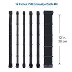 Cable Matters 6-Piece Sleeved Power Supply Extension Cable Kit