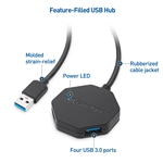 Cable Matters 4-Port Ultra-Mini USB 3.0 Hub with 4ft Extension Cord