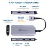 Cable Matters USB-C Dual-Head Multiport Adapter with HDMI for MacBook