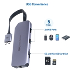 Cable Matters USB-C Dual-Head Multiport Adapter with HDMI for MacBook