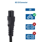 Cable Matters UK Plug BS 1363 to C5 Power Cable