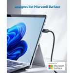 [Designed for Surface] USB4 Cable 6 ft Supporting 20Gbps Data, 8K Video, and 100W Charging for Surface Devices