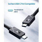 [Designed for Surface] Cable Matters USB4 Cable 3.3 ft Supporting 40Gbps Data, 8K Video, and 100W Charging for Surface Devices