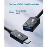 [Designed for Surface] Cable Matters USB-C to USB-A Adapter (USB-A to USB C Adapter) in Black
