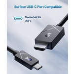 [Designed for Surface] Cable Matters USB-C to HDMI Cable 6 ft Supporting 4K@60Hz for Surface Devices