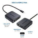 Cable Matters USB-C Multiport Adapter with 8K HDMI, 2x USB 3.0, Gigabit Ethernet, and Power Delivery