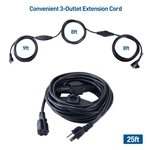 Cable Matters 16AWG Outdoor Power Extension Cord with 3 Outlets