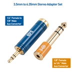 Cable Matters 3.5mm to 6.35mm Stereo Adapter Set