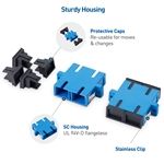 Cable Matters 6-Pack, SC to SC Duplex OS2 Single Mode Fiber Optic Adapter