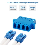 Cable Matters 6-Pack, LC to LC Quad OS2 Single Mode Fiber Optic Adapter