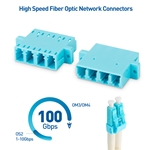 Cable Matters 6-Pack, LC to LC Quad OM3/OM4 Multimode Fiber Optic Adapter