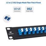 Cable Matters 1U 19'' 48 Fibers LC to LC OS2 Single Mode Fiber Patch Panel