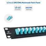 Cable Matters 1U 19'' 48 Fibers LC to LC OM3/OM4 Multimode Fiber Patch Panel