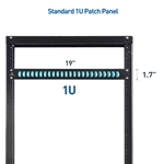 Cable Matters 1U 19'' 48 Fibers LC to LC OM3/OM4 Multimode Fiber Patch Panel