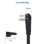 Cable Matters 2-Pack, 14AWG Power Extension Cord with Low Profile Plug