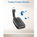 Cable Matters Foldable USB-C to 8K HDMI Adapter in Black