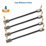 Cable Matters (4-Pack) Premium Guitar Patch Cable -6 inches