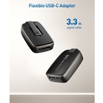 Cable Matters Foldable USB-C to 8K DisplayPort Adapter in Black