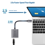 Cable Matters USB-C to 2.5 Gigabit Ethernet Adapter with 100W PD