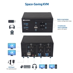 Cable Matters USB 3.0 KVM Switch for 2 Computers with Dual HDMI