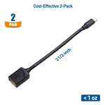 Cable Matters 2-Pack, Mini DisplayPort to DisplayPort Adapter in Black