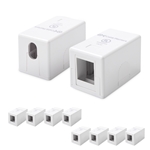 Cable Matters [UL Listed] 10-Pack 1-Port Keystone Jack Surface Mount Box in White - CLONED